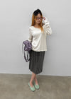 Day string midi skirt