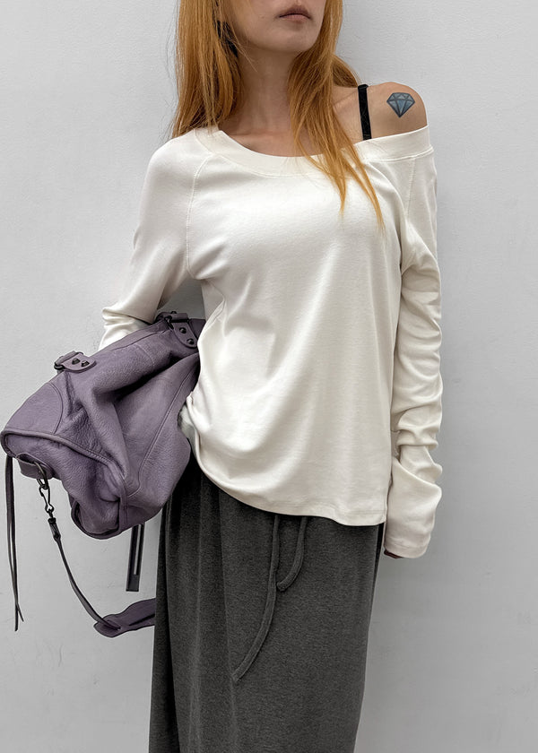 [MADE] Berun Wide Neck Long Sleeve Tee