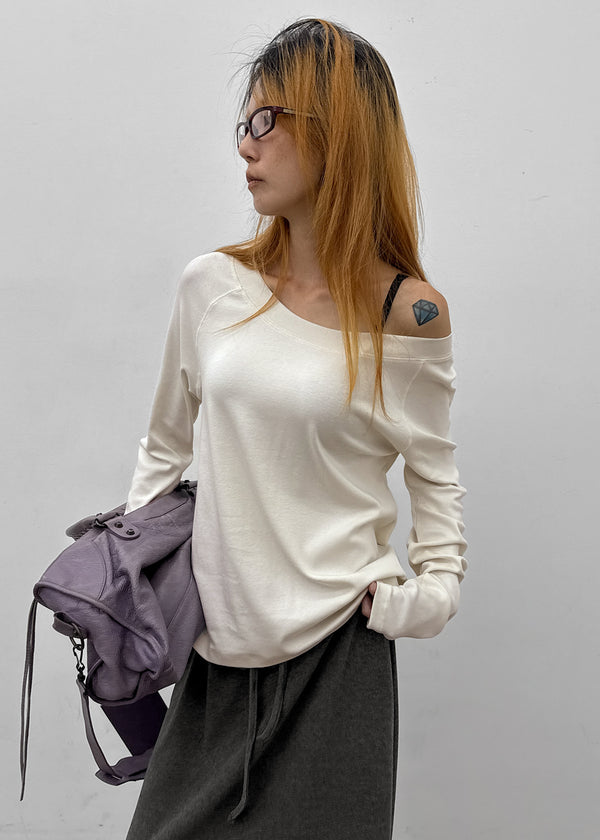 [MADE] Berun Wide Neck Long Sleeve Tee