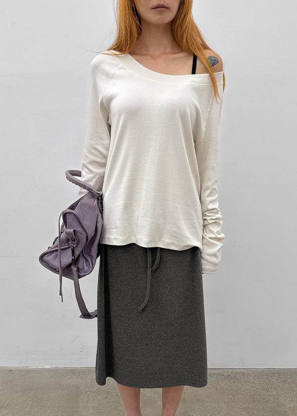 [MADE] Berun Wide Neck Long Sleeve Tee