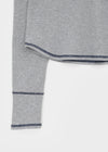 [MADE] Loate Henley Neck Stitch Long Sleeve Tee