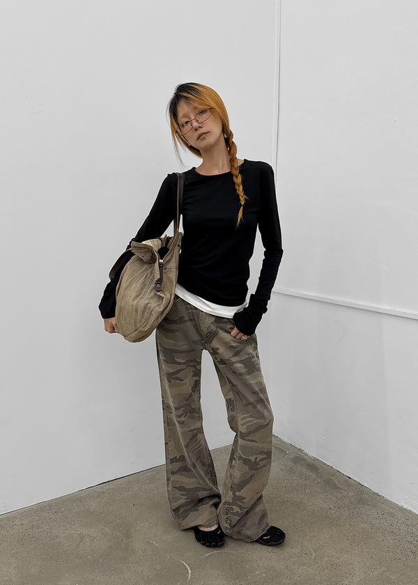 Want camo bootcut pants