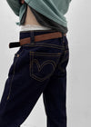 Tech stitch non-fade bootcut denim pants