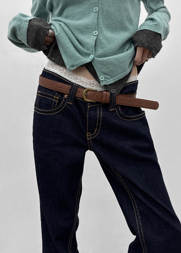 Tech stitch non-fade bootcut denim pants