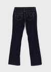 Tech stitch non-fade bootcut denim pants