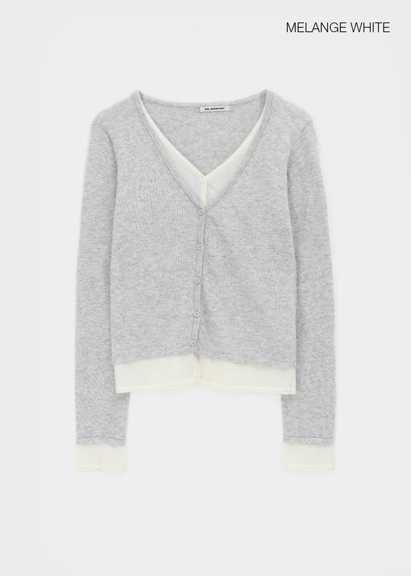 [MADE] Basini Layered V-Neck Cardigan