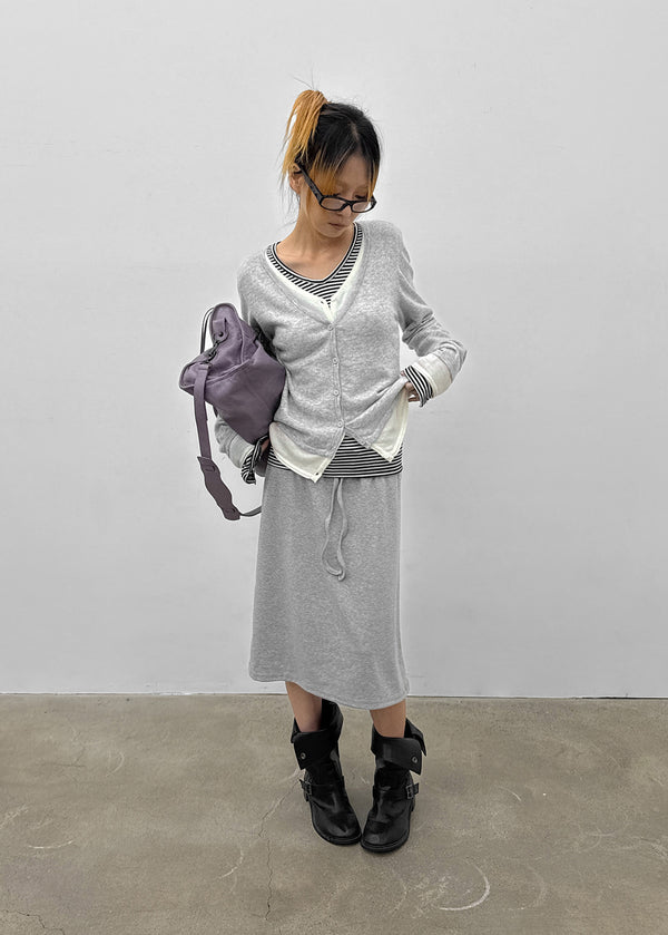 Day string midi skirt