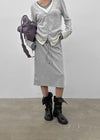 Day string midi skirt