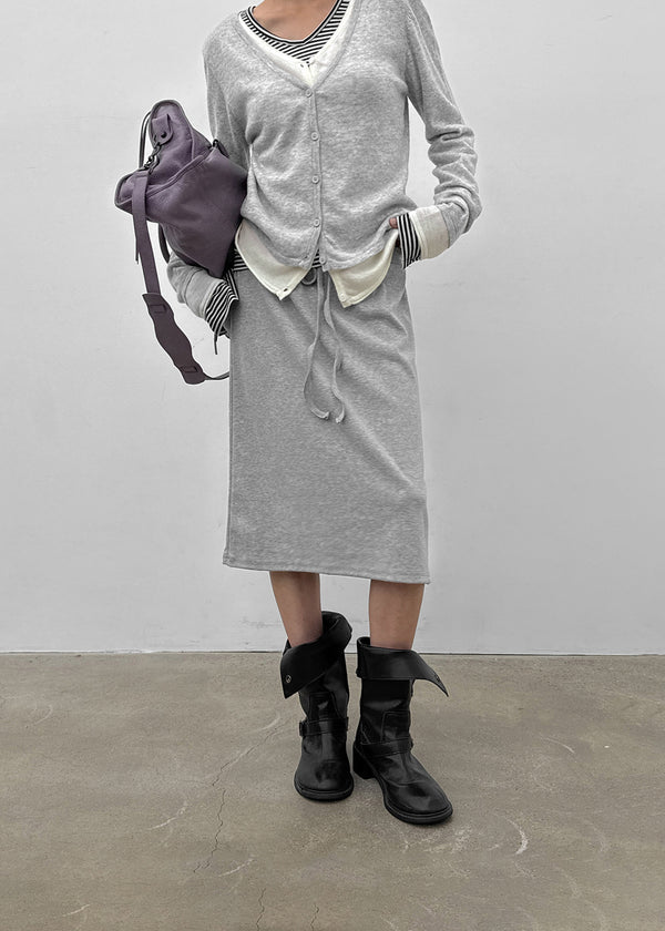 Day string midi skirt