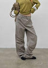 (UNISEX) SDU Washed Cut-out Cotton Pants
