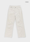 (UNISEX) SDU Washed Cut-out Cotton Pants