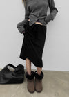 Day string midi skirt