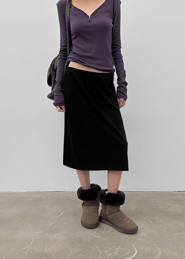 Day string midi skirt