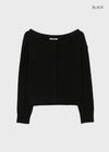 [MADE] Kimiu Wool Off-Shoulder Knit Cardigan