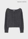 [MADE] Kimiu Wool Off-Shoulder Knit Cardigan