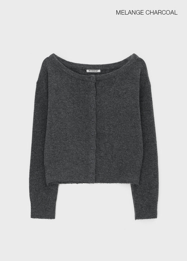 [MADE] Kimiu Wool Off-Shoulder Knit Cardigan