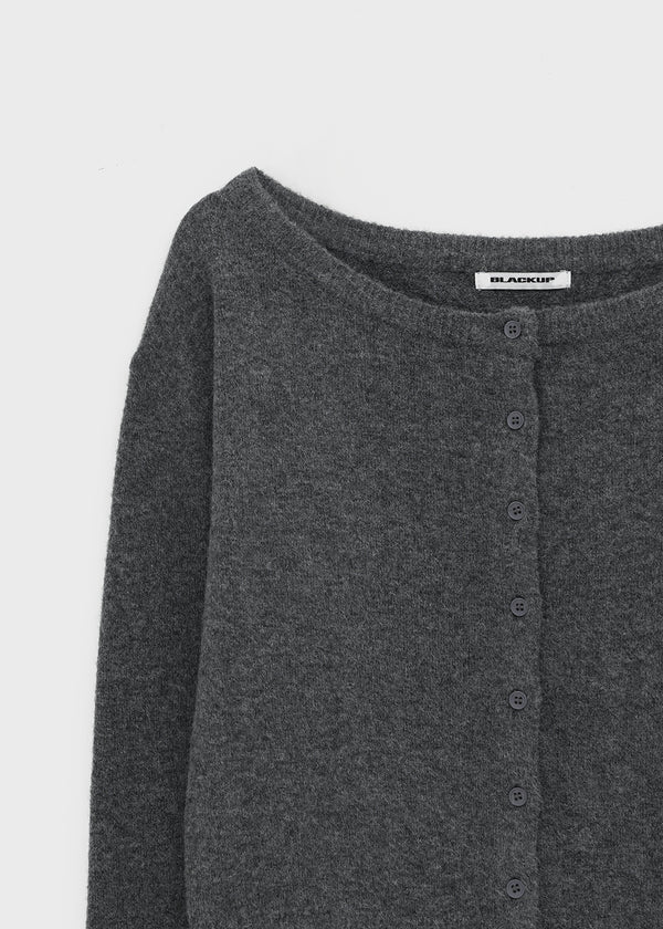 [MADE] Kimiu Wool Off-Shoulder Knit Cardigan
