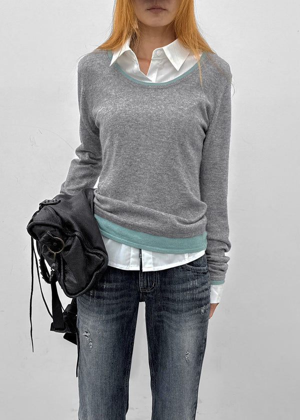 [MADE] Bassini Layered U-Neck Knit