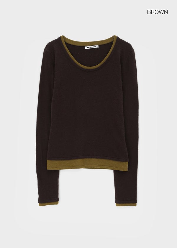 [MADE] Bassini Layered U-Neck Knit