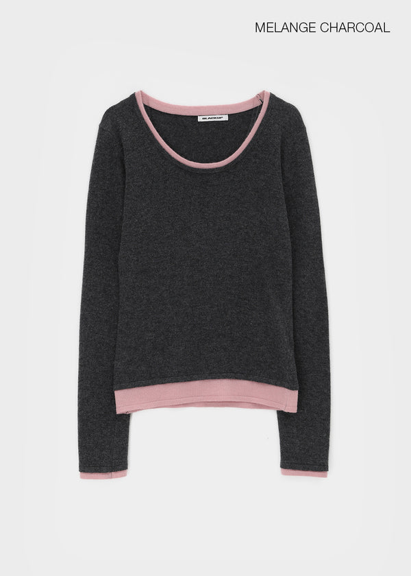 [MADE] Bassini Layered U-Neck Knit