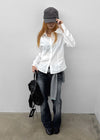 Baddie Low Washed Bootcut Denim Pants