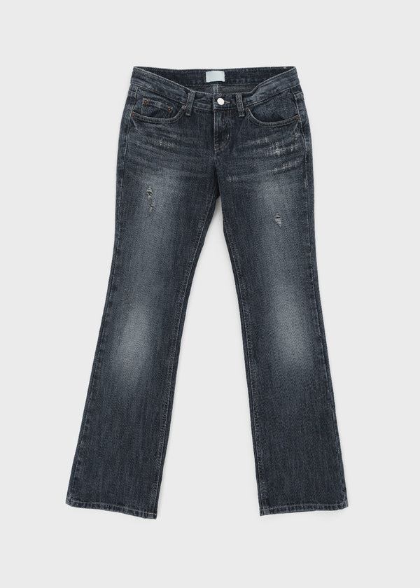 Baddie Low Washed Bootcut Denim Pants