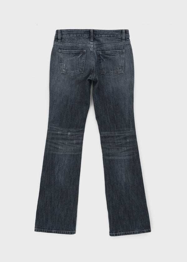 Baddie Low Washed Bootcut Denim Pants