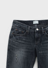 Baddie Low Washed Bootcut Denim Pants