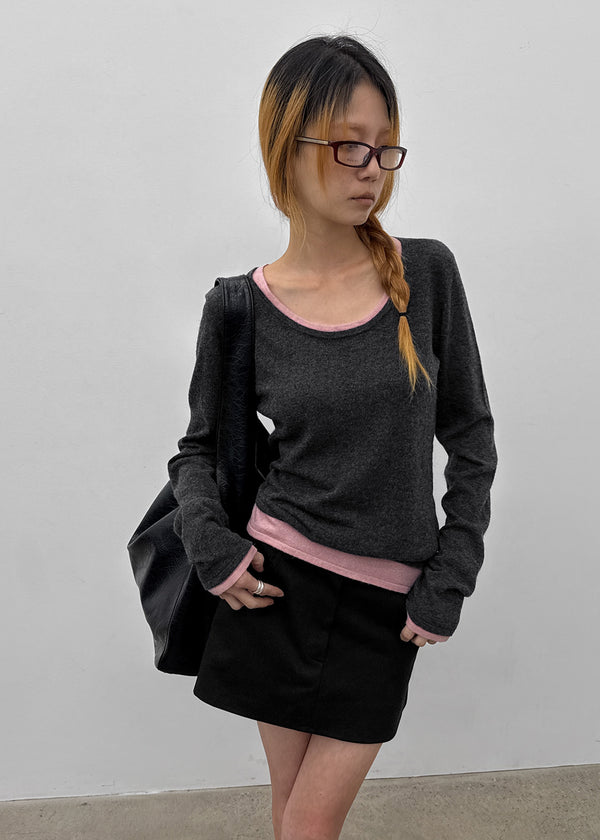 [MADE] Bassini Layered U-Neck Knit