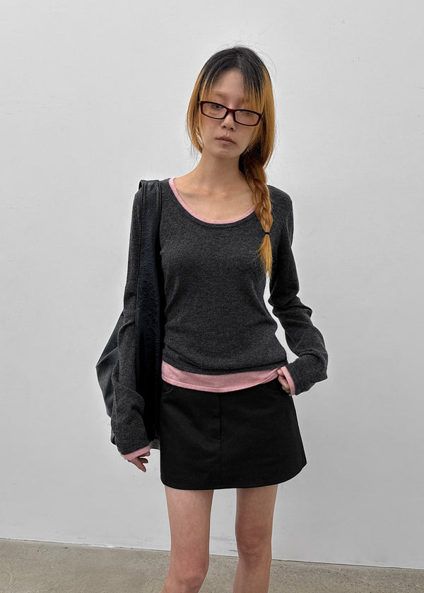 [MADE] Bassini Layered U-Neck Knit