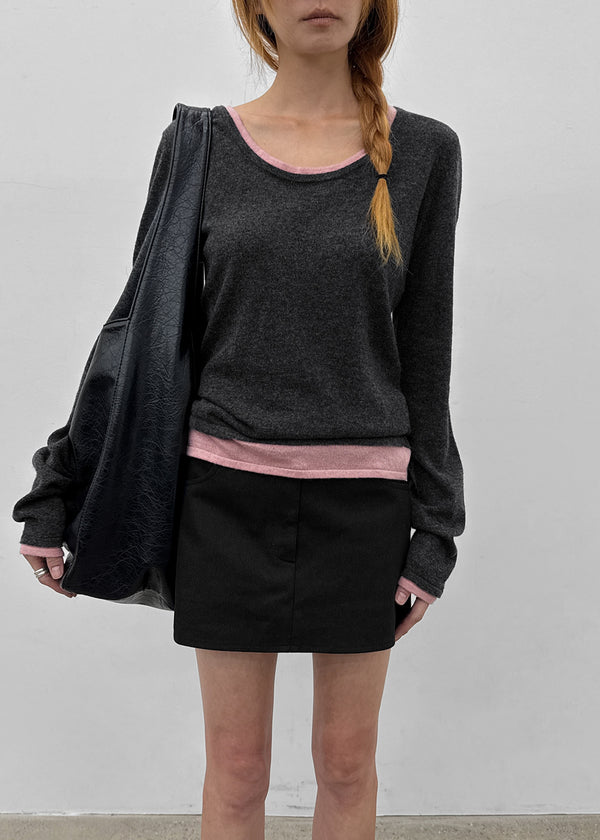 [MADE] Bassini Layered U-Neck Knit