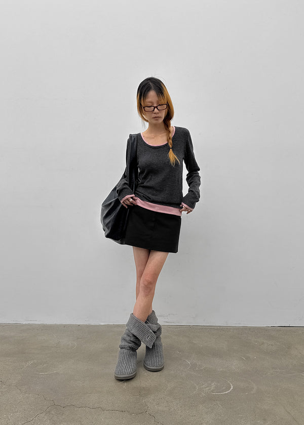 [MADE] Bassini Layered U-Neck Knit