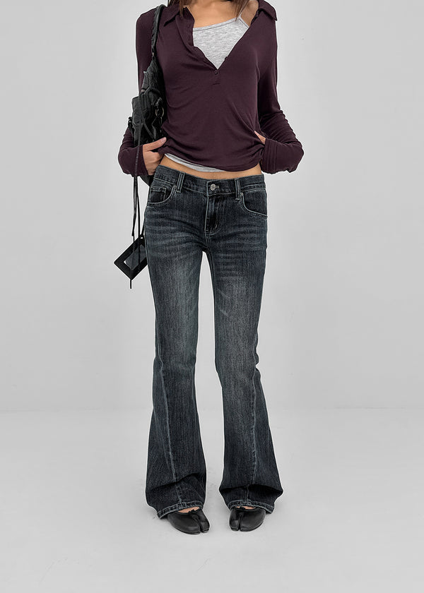 [MADE] Raffine Low-waist Bootcut Denim Pants
