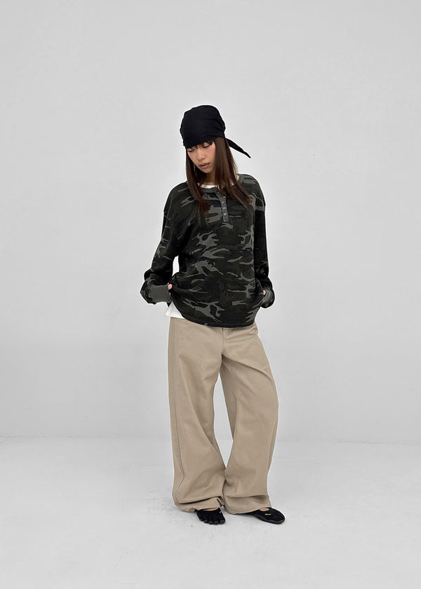Chasy Semi-Balloon Wide Cotton Pants