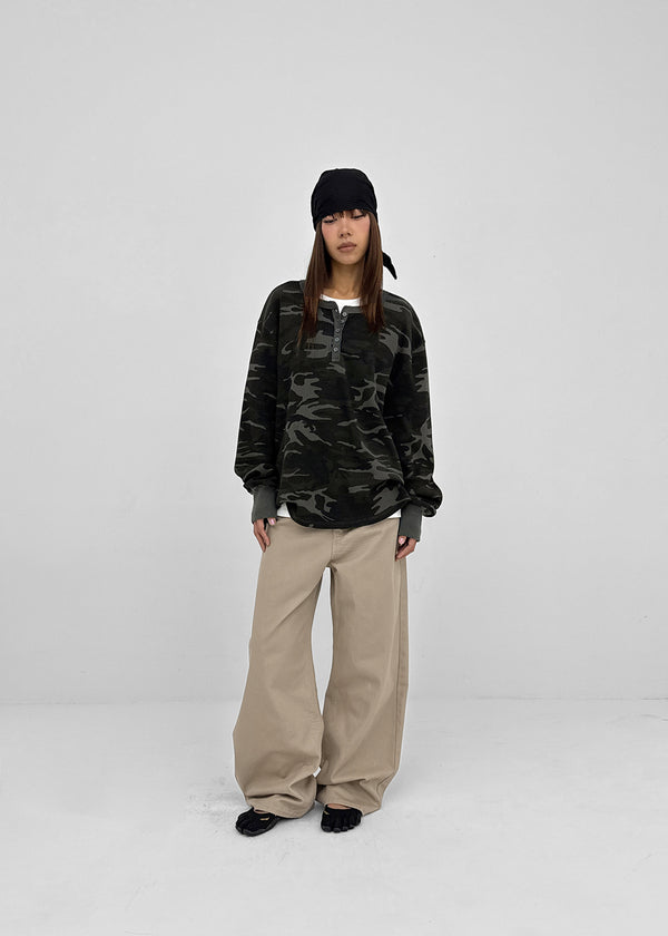 Chasy Semi-Balloon Wide Cotton Pants