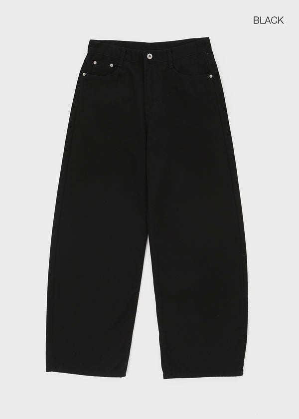 Chasy Semi-Balloon Wide Cotton Pants