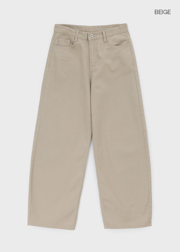Chasy Semi-Balloon Wide Cotton Pants