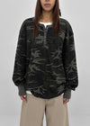 [MADE] Paette Camo Waffle Henley Neck Long Sleeve Tee