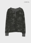 [MADE] Paette Camo Waffle Henley Neck Long Sleeve Tee