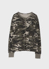 [MADE] Paette Camo Waffle Henley Neck Long Sleeve Tee