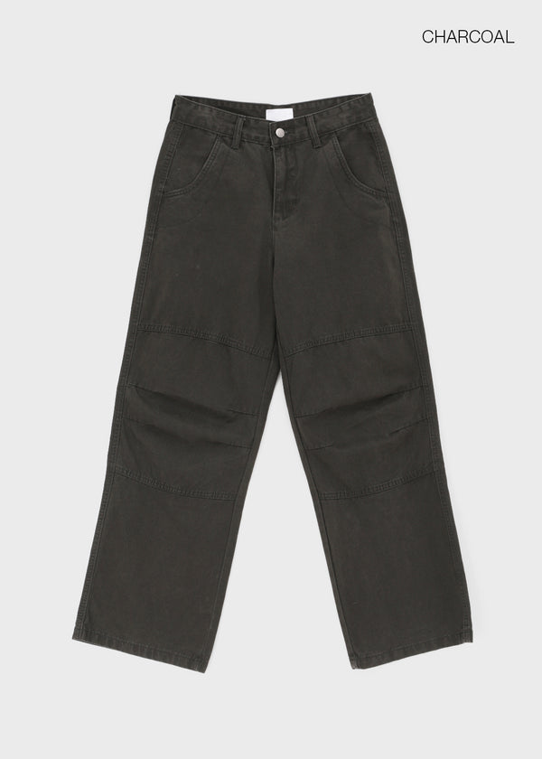 Mulberry Cut-out Washed Wide Pants