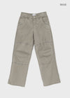 Mulberry Cut-out Washed Wide Pants