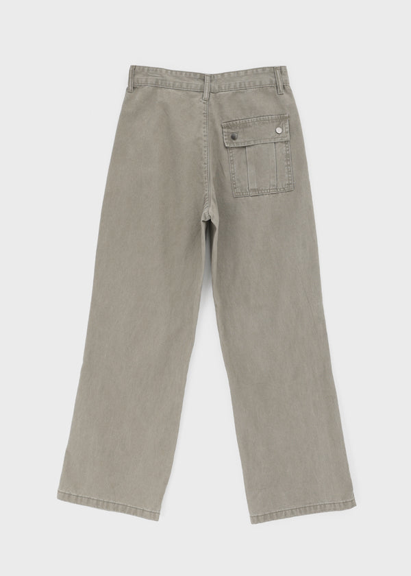 Mulberry Cut-out Washed Wide Pants