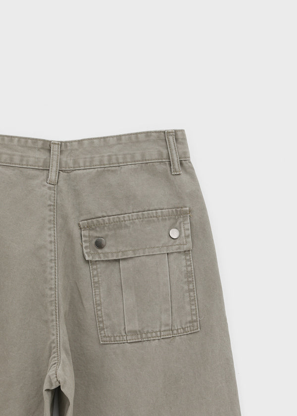 Mulberry Cut-out Washed Wide Pants