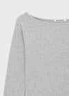 [MADE] Netia Boat Neck Ribbed Long Sleeve Tee