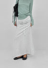 Berel folding maxi long skirt
