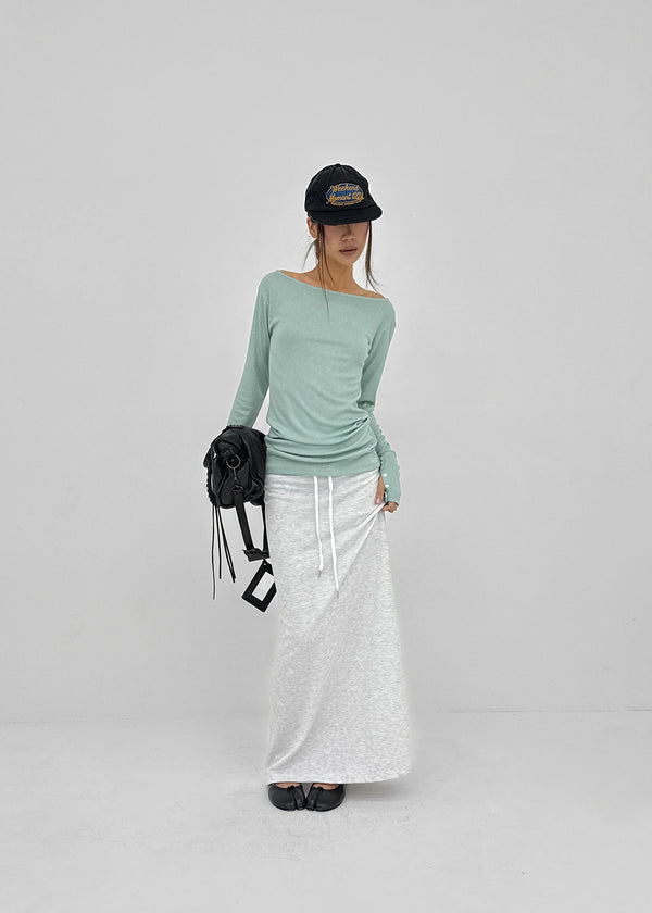 Berel folding maxi long skirt