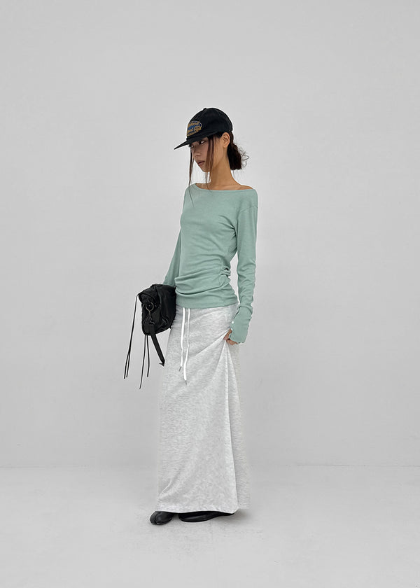 Berel folding maxi long skirt
