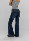 Kitsch low-waist back-pocket bootcut denim pants