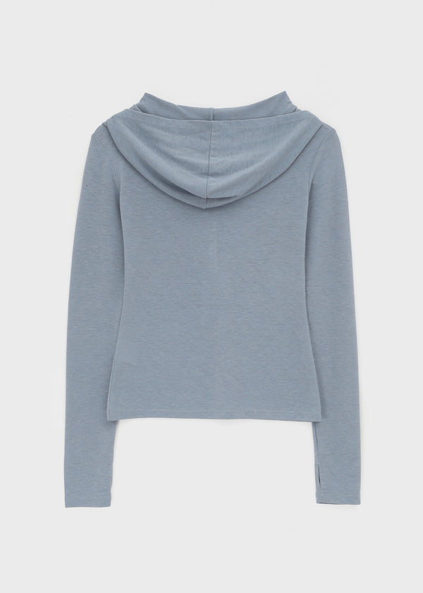 [MADE] Aki Hoodie Snap Long Sleeve T-Shirt